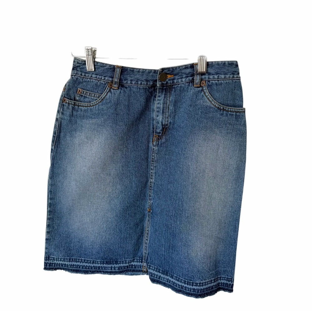 The Limited Denim Skirt Womens Size 4 Blue Jean Skirt Pockets Casual